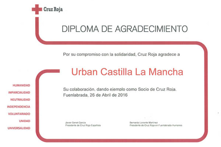 Urban Castilla La Mancha colabora con Cruz Roja